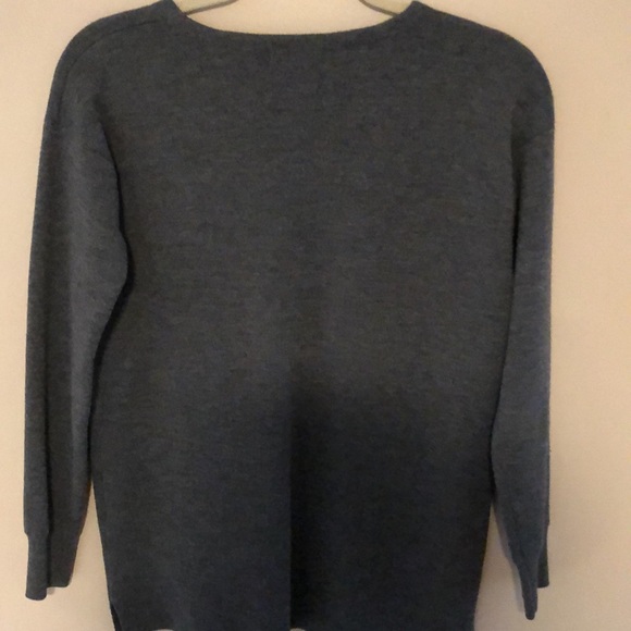 J.Crew grey with tan leather pocket sweater Size XS - Picture 5 of 5